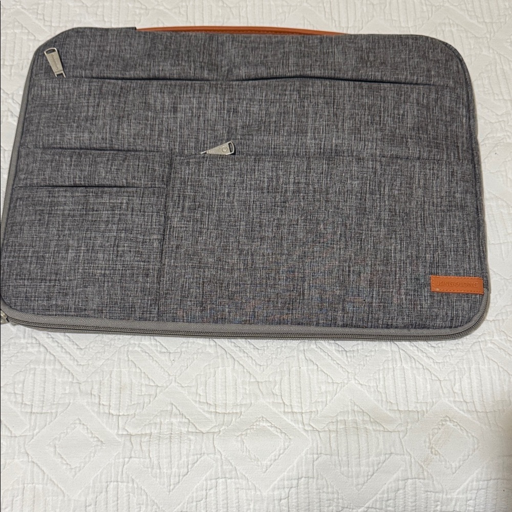 KINGSLONG Gray Laptop Sleeve with zipper pockets 17 inch